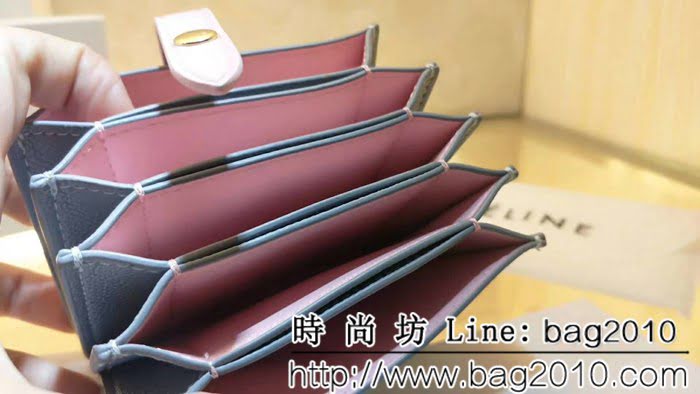 CELINE賽琳原單 撞色系列 小牛皮風琴卡包 4167 SL1928